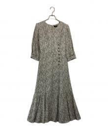 JUSGLITTY（ジャスグリッティー）の古着「カシュクールプリントワンピース」｜ベージュ