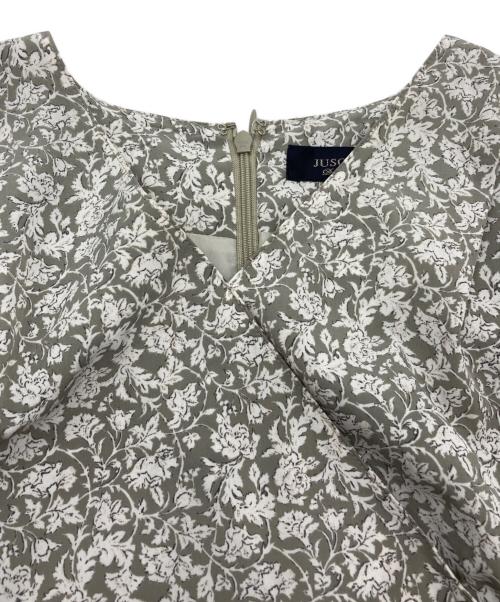 JUSGLITTY（ジャスグリッティー）JUSGLITTY (ジャスグリッティー) カシュクールプリントワンピース ベージュ サイズ:1の古着・服飾アイテム