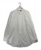 POLO RALPH LAURENポロ・ラルフローレン）の古着「THE BIG FIT 裾ポニーボタンダウンシャツ」｜ホワイト