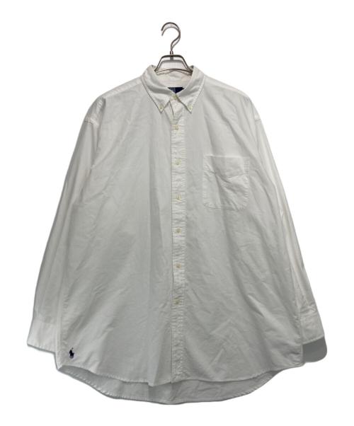 POLO RALPH LAUREN（ポロ・ラルフローレン）POLO RALPH LAUREN (ポロ・ラルフローレン)  THE BIG FIT 裾ポニーボタンダウンシャツ ホワイト サイズ:Ⅼの古着・服飾アイテム