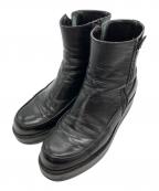 Y'sワイズ）の古着「SOOMTH LEATHER PLATFORM ZIP UP BOOTS」｜ブラック