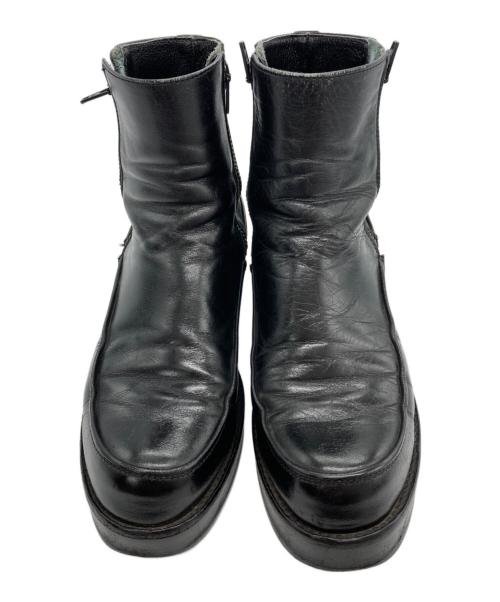 Y's（ワイズ）Y's (ワイズ) SOOMTH LEATHER PLATFORM ZIP UP BOOTS ブラック サイズ:-の古着・服飾アイテム