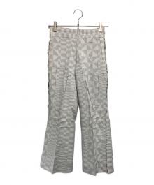 COMME des GARCONS（コムデギャルソン）の古着「ドッキングチェックパンツ」｜ホワイト