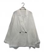 SALON adam et rope'サロンアダムエロペ）の古着「オーガニックコットンガーゼオーバージャケット」｜ホワイト