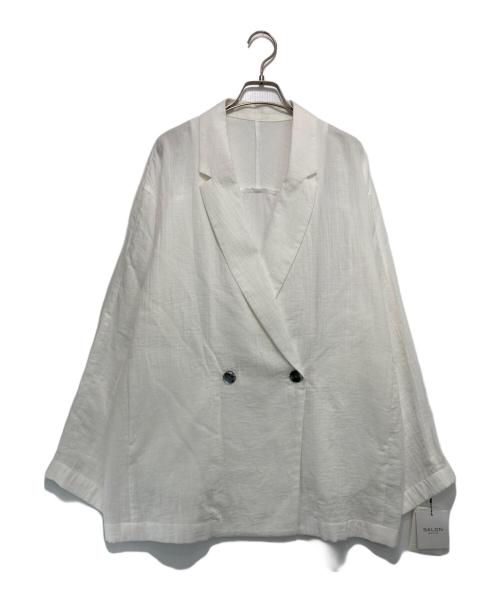 SALON adam et rope'（サロンアダムエロペ）SALON adam et rope' (サロンアダムエロペ) オーガニックコットンガーゼオーバージャケット ホワイト サイズ:F 未使用品の古着・服飾アイテム