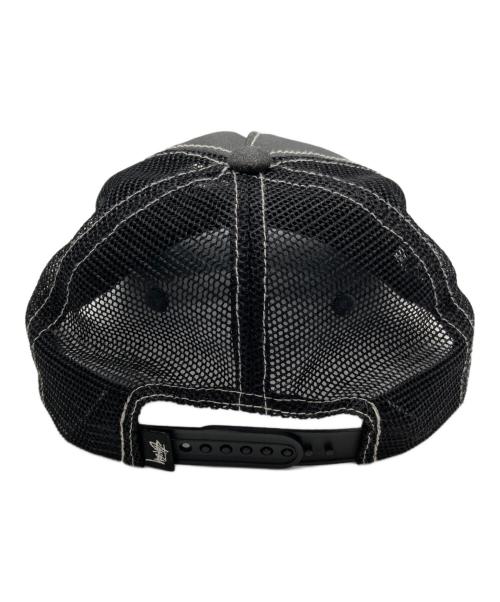 stussy（ステューシー）stussy (ステューシー) LOW PRO TRUCKER CUT-OUT LEATHER SN ブラックの古着・服飾アイテム