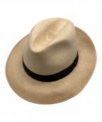 BORSALINOボルサリーノ）の古着「天然草中折れハット」｜アイボリー