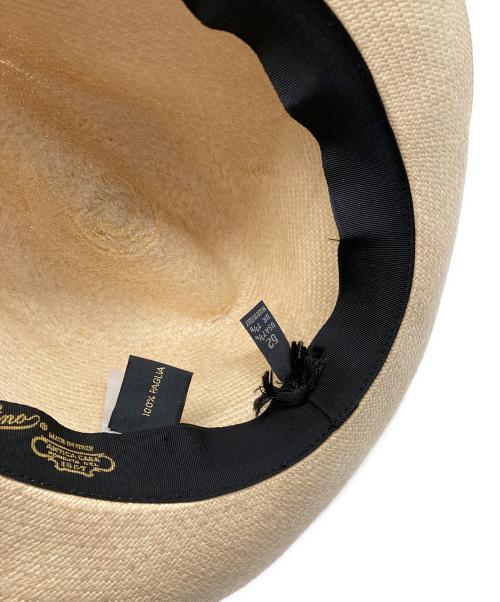 BORSALINO（ボルサリーノ）BORSALINO (ボルサリーノ) 天然草中折れハット アイボリー サイズ:62の古着・服飾アイテム