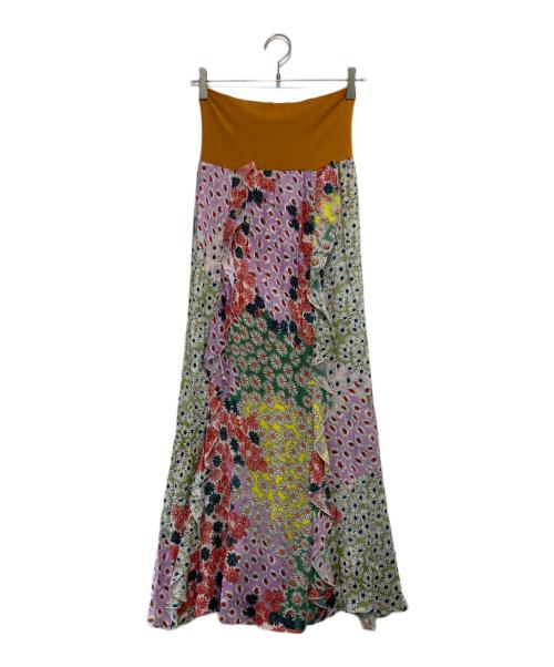 IENA LA BOUCLE LISA（イエナ ラ ブークル）IENA LA BOUCLE LISA (イエナ ラ ブークル) マルチフラワーラッフルスカート ピンク サイズ:38の古着・服飾アイテム