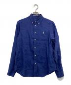 RALPH LAURENラルフローレン）の古着「CLASSIC FIT リネンシャツ」｜ブルー