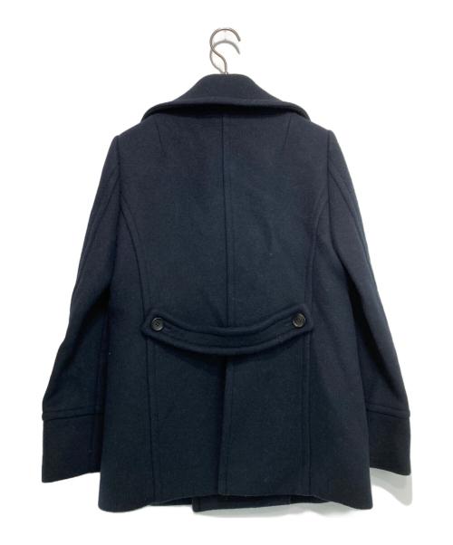 MACPHEE（マカフィー）MACPHEE (マカフィー) ウールヘリンボーン ワイドスリーブハーフコート ネイビー サイズ:38の古着・服飾アイテム