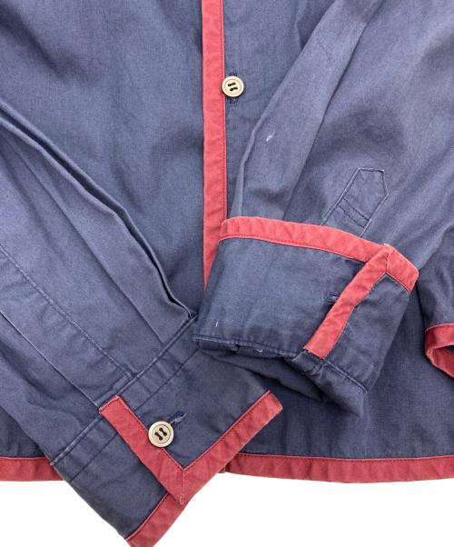 tricot COMME des GARCONS（トリココムデギャルソン）tricot COMME des GARCONS (トリココムデギャルソン) 丸襟パイピング シャツブラウス ネイビー サイズ:Mの古着・服飾アイテム