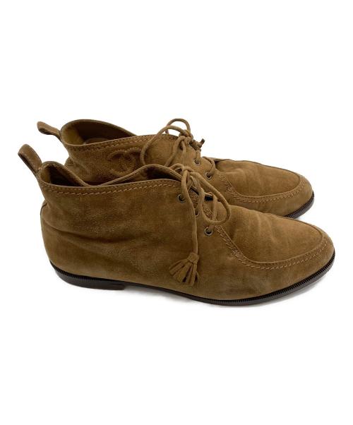 CHANEL（シャネル）CHANEL (シャネル) スウェードブーツ ブラウン サイズ:37の古着・服飾アイテム