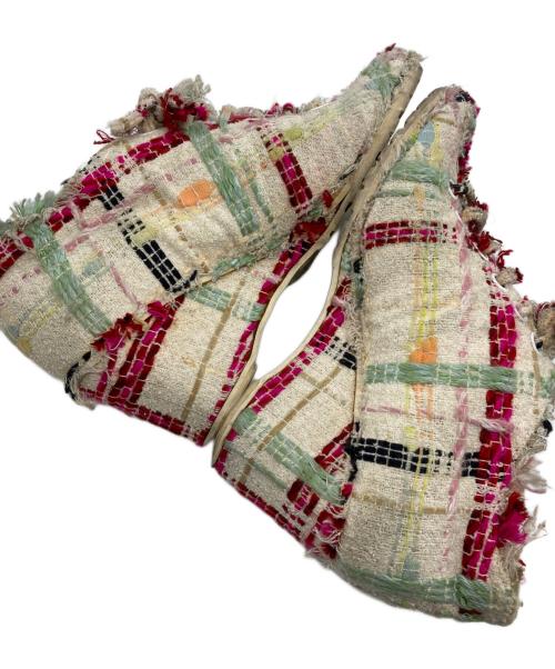 CHANEL（シャネル）CHANEL (シャネル) ツイードオープントゥーサンダル マルチカラー サイズ:36の古着・服飾アイテム