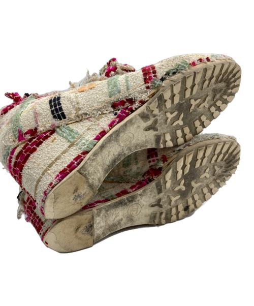 CHANEL（シャネル）CHANEL (シャネル) ツイードオープントゥーサンダル マルチカラー サイズ:36の古着・服飾アイテム