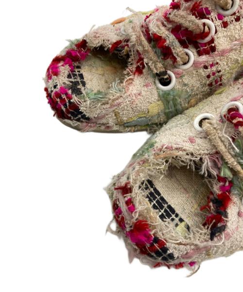 CHANEL（シャネル）CHANEL (シャネル) ツイードオープントゥーサンダル マルチカラー サイズ:36の古着・服飾アイテム