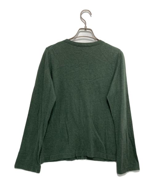 45R（フォーティファイブ・アール）45R (フォーティファイブ・アール) 擬麻ニットカーディガン グリーン サイズ:2の古着・服飾アイテム