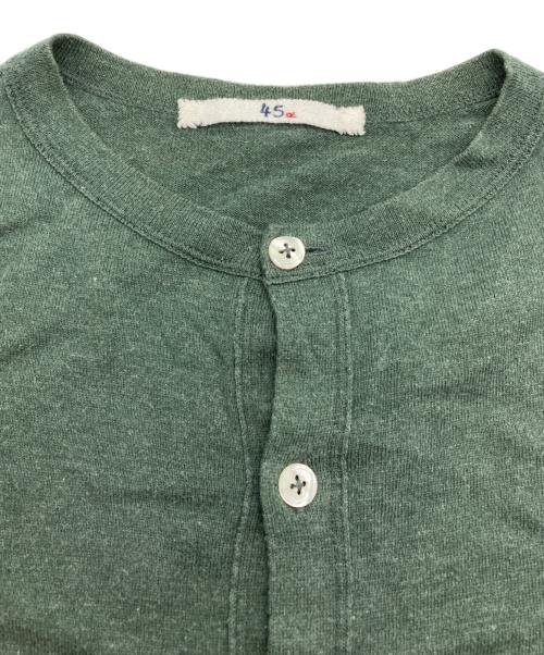 45R（フォーティファイブ・アール）45R (フォーティファイブ・アール) 擬麻ニットカーディガン グリーン サイズ:2の古着・服飾アイテム