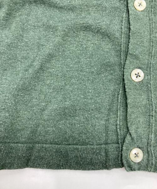 45R（フォーティファイブ・アール）45R (フォーティファイブ・アール) 擬麻ニットカーディガン グリーン サイズ:2の古着・服飾アイテム