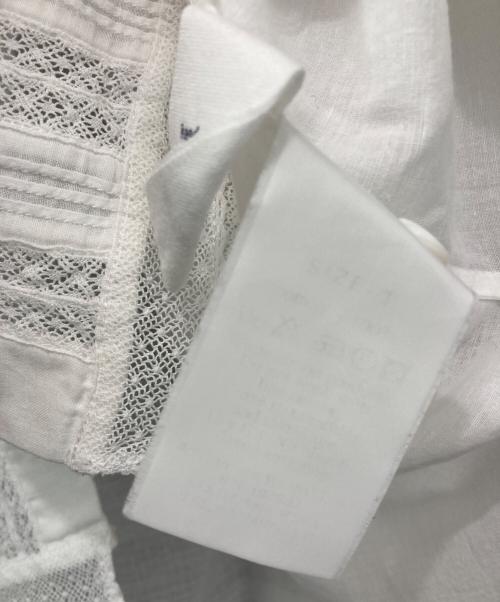 BADOU-R（バドウ・アール）Badou-R (バドウ・アール) レースブラウス ホワイト サイズ:1の古着・服飾アイテム