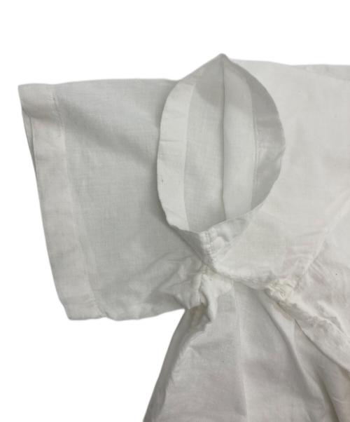 45R（フォーティファイブ・アール）45R (フォーティファイブ・アール) カディレースの四角ブラウス ホワイト サイズ:3の古着・服飾アイテム