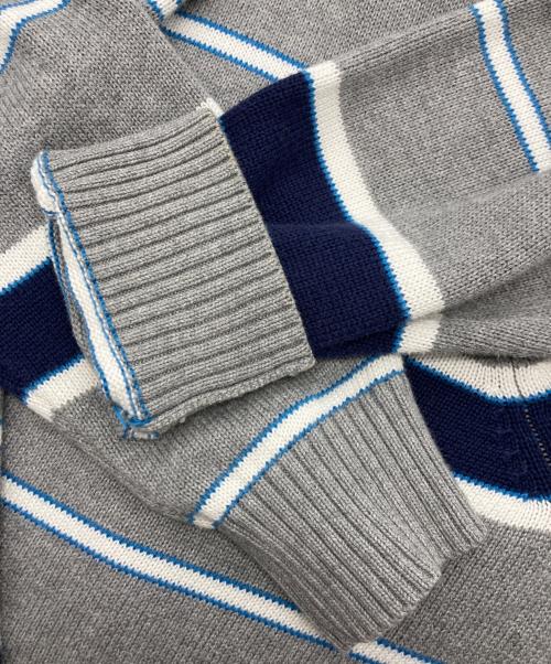 346 BROOKS BROTHERS（346 ブルックスブラザーズ）346 BROOKS BROTHERS (346 ブルックスブラザーズ) ドライバーズニット グレー サイズ:Mの古着・服飾アイテム