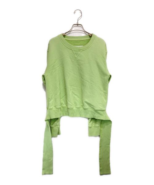 MM6 Maison Margiela（エムエムシックスメゾンマルジェラ）MM6 Maison Margiela (エムエムシックスメゾンマルジェラ) Hem design sweat グリーン サイズ:Sの古着・服飾アイテム