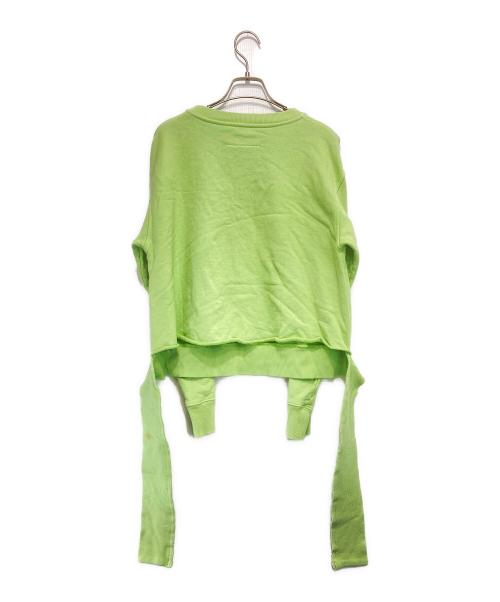 MM6 Maison Margiela（エムエムシックスメゾンマルジェラ）MM6 Maison Margiela (エムエムシックスメゾンマルジェラ) Hem design sweat グリーン サイズ:Sの古着・服飾アイテム