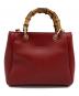 GUCCI (グッチ) バンブーミニショッパー/2WAYバッグ レッド：45000円