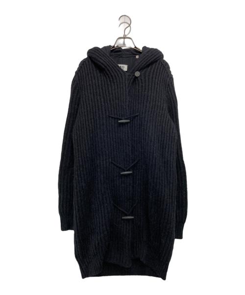 MM6 Maison Margiela（エムエムシックスメゾンマルジェラ）MM6 Maison Margiela (エムエムシックスメゾンマルジェラ) ニットダッフルコート ブラック サイズ:XSの古着・服飾アイテム