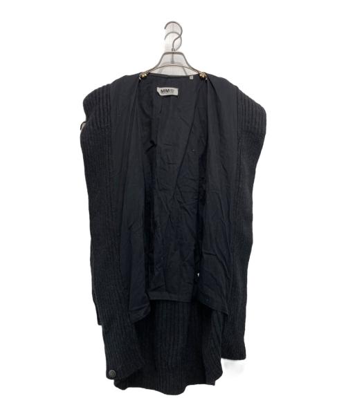 MM6 Maison Margiela（エムエムシックスメゾンマルジェラ）MM6 Maison Margiela (エムエムシックスメゾンマルジェラ) ニットダッフルコート ブラック サイズ:XSの古着・服飾アイテム