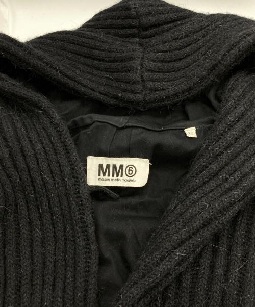 MM6 Maison Margiela（エムエムシックスメゾンマルジェラ）MM6 Maison Margiela (エムエムシックスメゾンマルジェラ) ニットダッフルコート ブラック サイズ:XSの古着・服飾アイテム