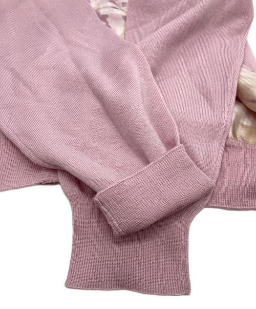 Salvatore Ferragamo（サルヴァトーレ フェラガモ）Salvatore Ferragamo (サルヴァトーレ フェラガモ) ウールシルクカーディガン ピンク サイズ:Lの古着・服飾アイテム