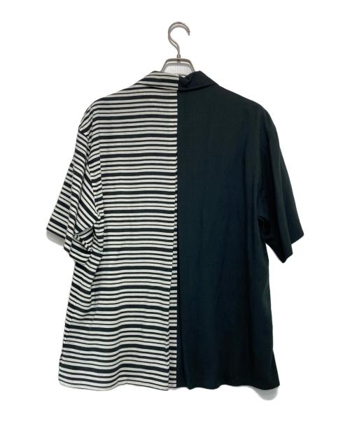 KENZO（ケンゾー）KENZO (ケンゾー) タツノオトシゴオープンカラーシャツ ブラック×ホワイト サイズ:Fの古着・服飾アイテム