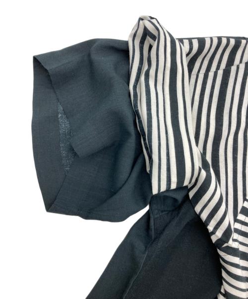 KENZO（ケンゾー）KENZO (ケンゾー) タツノオトシゴオープンカラーシャツ ブラック×ホワイト サイズ:Fの古着・服飾アイテム