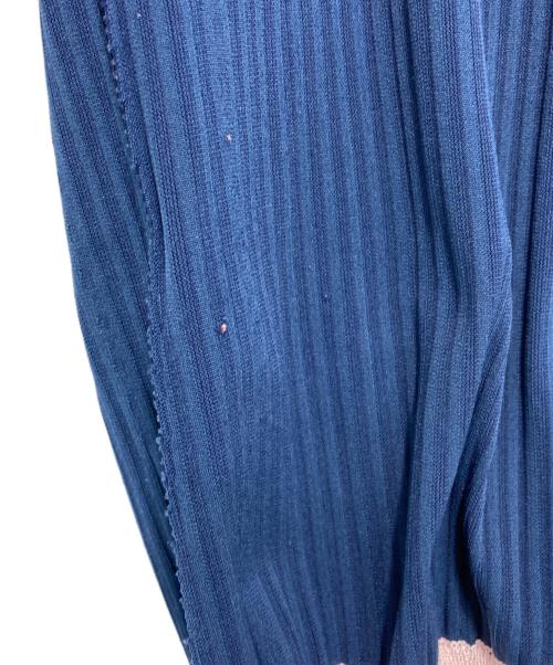 PLEATS PLEASE A-POC（プリーツプリーズ）PLEATS PLEASE A-POC (プリーツプリーズ) 半袖カーディガン ネイビー サイズ:3の古着・服飾アイテム