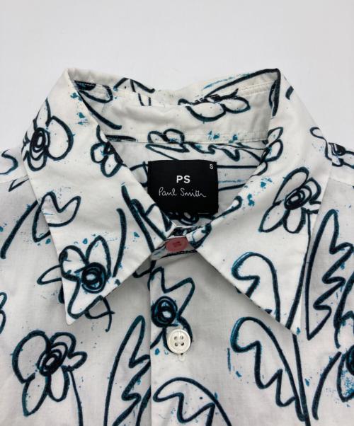 PAUL SMITH（ポールスミス）Paul Smith (ポールスミス) 柄シャツ ホワイト サイズ:Sの古着・服飾アイテム