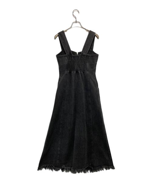 Snidel（スナイデル）Snidel (スナイデル) デニムジップキャミソールワンピース ブラックの古着・服飾アイテム