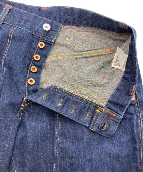 EVISU（エヴィス）EVISU (エヴィス) 戒カモメ革シンチバッグデニムパンツ インディゴ サイズ:32の古着・服飾アイテム