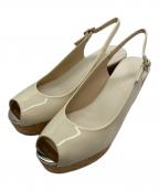 JIMMY CHOOジミーチュウ）の古着「ヒールエナメルパンプス」｜アイボリー