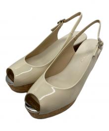 JIMMY CHOO（ジミーチュウ）の古着「ヒールエナメルパンプス」｜アイボリー