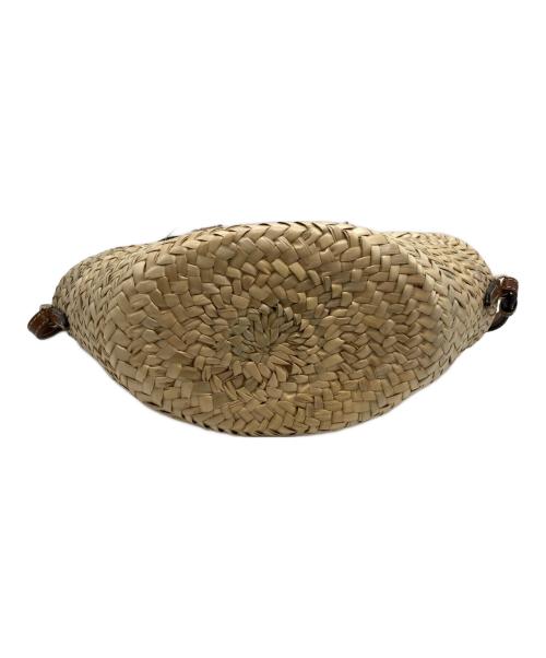 JIMMY CHOO（ジミーチュウ）JIMMY CHOO (ジミーチュウ) MACY TOTE/S VGH/カゴバッグ ブラウン×ベージュの古着・服飾アイテム