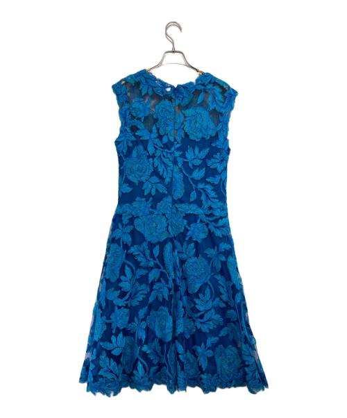 TADASHI SHOJI（タダシ ショージ）TADASHI SHOJI (タダシ ショージ) Noelle Dress/総刺繍ワンピース ブルー サイズ:8の古着・服飾アイテム