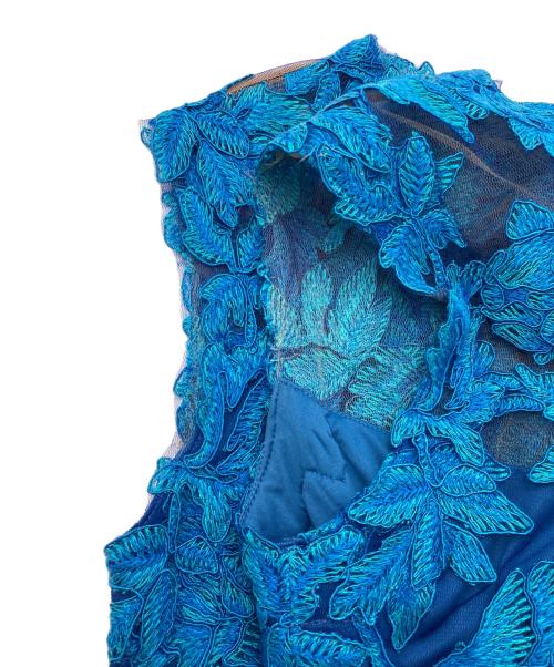 TADASHI SHOJI（タダシ ショージ）TADASHI SHOJI (タダシ ショージ) Noelle Dress/総刺繍ワンピース ブルー サイズ:8の古着・服飾アイテム