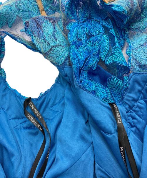 TADASHI SHOJI（タダシ ショージ）TADASHI SHOJI (タダシ ショージ) Noelle Dress/総刺繍ワンピース ブルー サイズ:8の古着・服飾アイテム