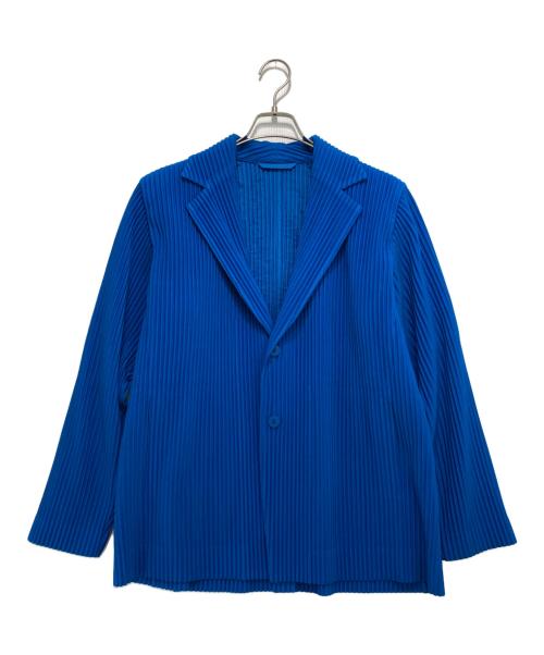 PLEATS PLEASE（プリーツプリーズ）PLEATS PLEASE (プリーツプリーズ) プリーツテーラードジャケット ネイビー サイズ:2の古着・服飾アイテム