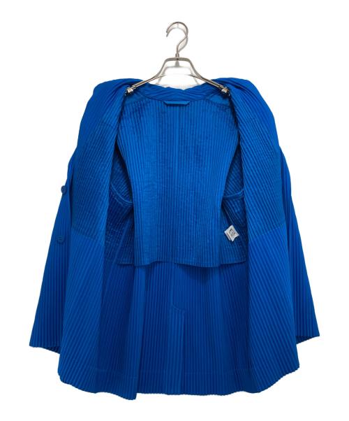 PLEATS PLEASE（プリーツプリーズ）PLEATS PLEASE (プリーツプリーズ) プリーツテーラードジャケット ネイビー サイズ:2の古着・服飾アイテム