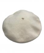 EMPORIO ARMANIエンポリオアルマーニ）の古着「ロゴ刺繍 ウールベレー」｜アイボリー