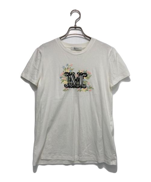 MaxMara（マックスマーラ）MaxMara (マックスマーラ) 刺繍カットソー ホワイト サイズ:Sの古着・服飾アイテム