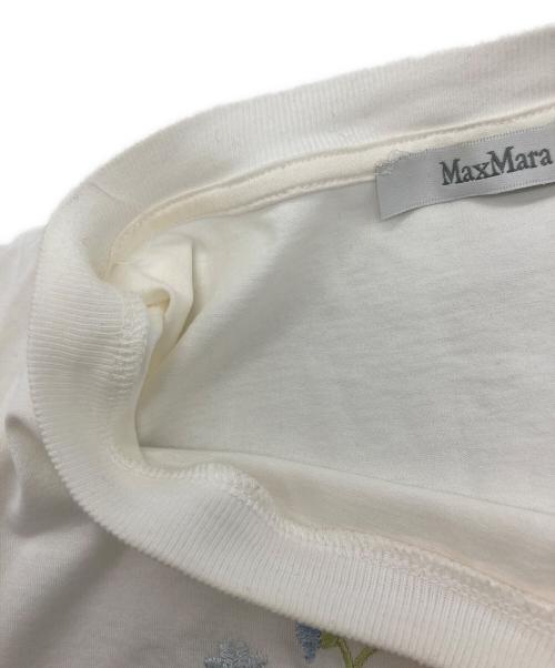 MaxMara（マックスマーラ）MaxMara (マックスマーラ) 刺繍カットソー ホワイト サイズ:Sの古着・服飾アイテム
